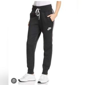 Nike Black Jogger Sweatpants with White Logo